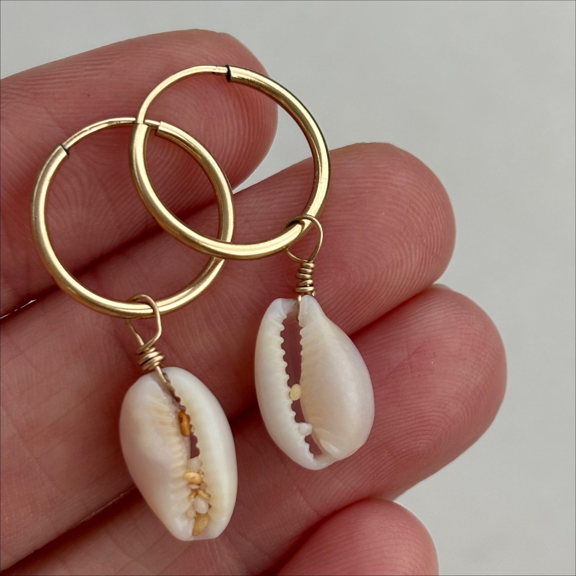 cowrie hoops