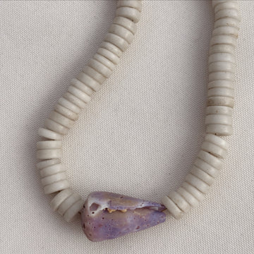PURPLE + CREAM COCO NECKLACE