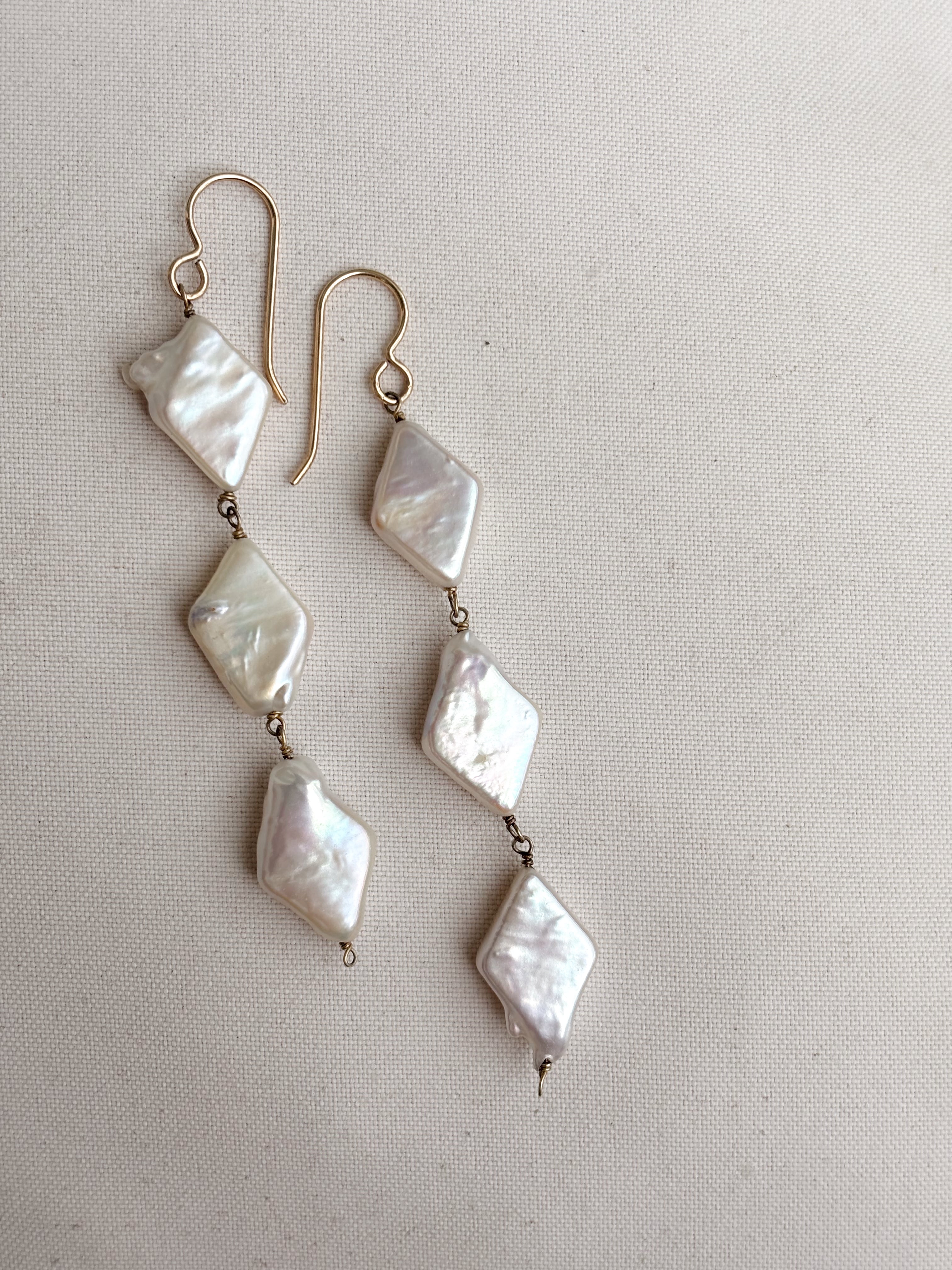 MARQUIS PEARL DROP EARRINGS