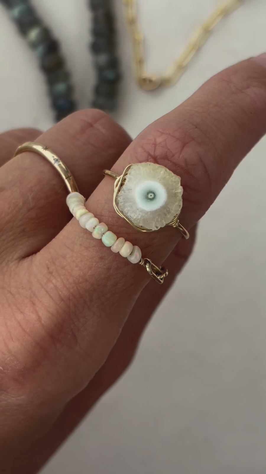 opal chain ring