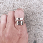 Handmade Handstamped Custom Words Boho Ring
