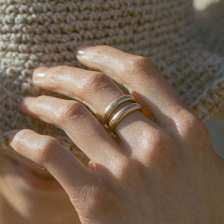 2 PACK - HALF DOME RINGS