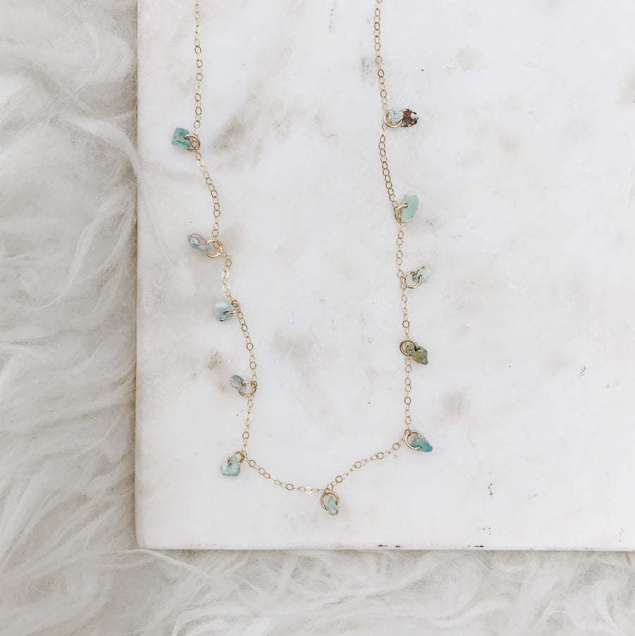 handmade boho turquoise necklace 
